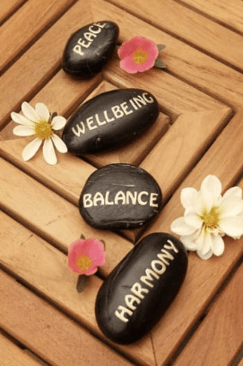 Stones that say peace, well being, balance and Harmony